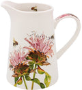 Bee-Tanical bergamot jug with botanical flower illustration and bee design