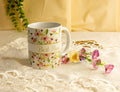 Pastel floral ceramic mug for Nan with delicate flower design, 11oz capacity, gift boxed