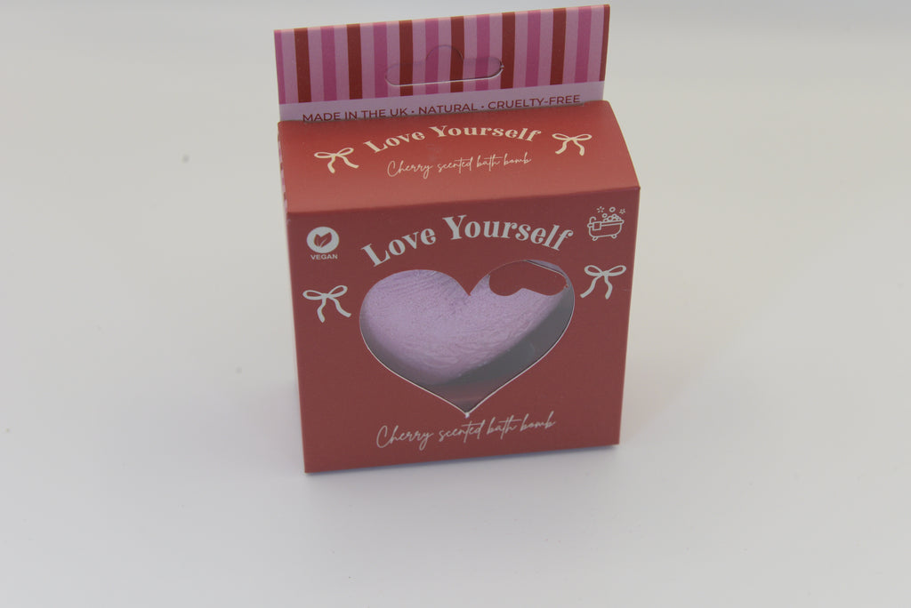 Indulge in a moment of self-care with our Love Yourself Heart-Shaped Bath Bomb. This beautifully crafted bath bomb transforms your bath into a luxurious, relaxing escape with soothing fizz and nourishing ingredients. 