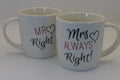 Celebrate love and togetherness with our charming Set of 2 Mr & Mrs Mugs. This delightful matching pair is perfect for newlyweds, anniversaries, or any couple who loves sharing their morning cuppa together.