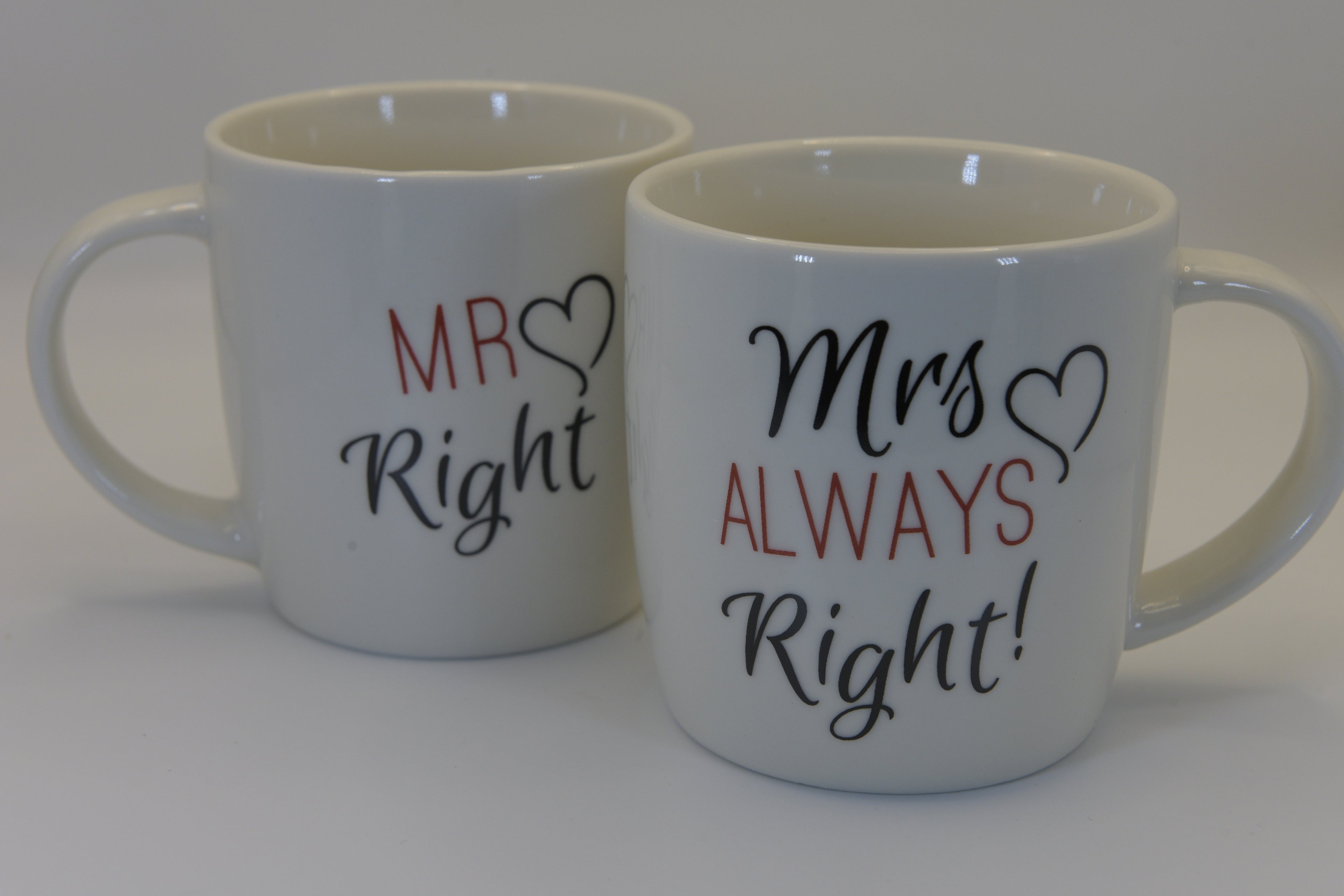 Celebrate love and togetherness with our charming Set of 2 Mr & Mrs Mugs. This delightful matching pair is perfect for newlyweds, anniversaries, or any couple who loves sharing their morning cuppa together.