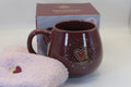 Sacred Heart mug and pink socks gift set with red heart design