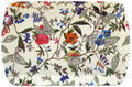 William Kilburn small tray 24cm with white and red floral botanical design