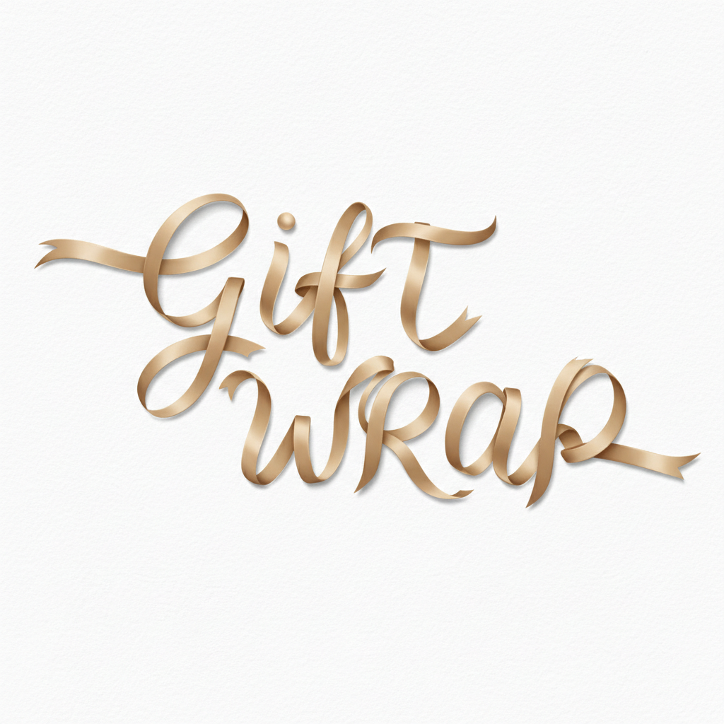 Gift Wrap Ribbon Typography